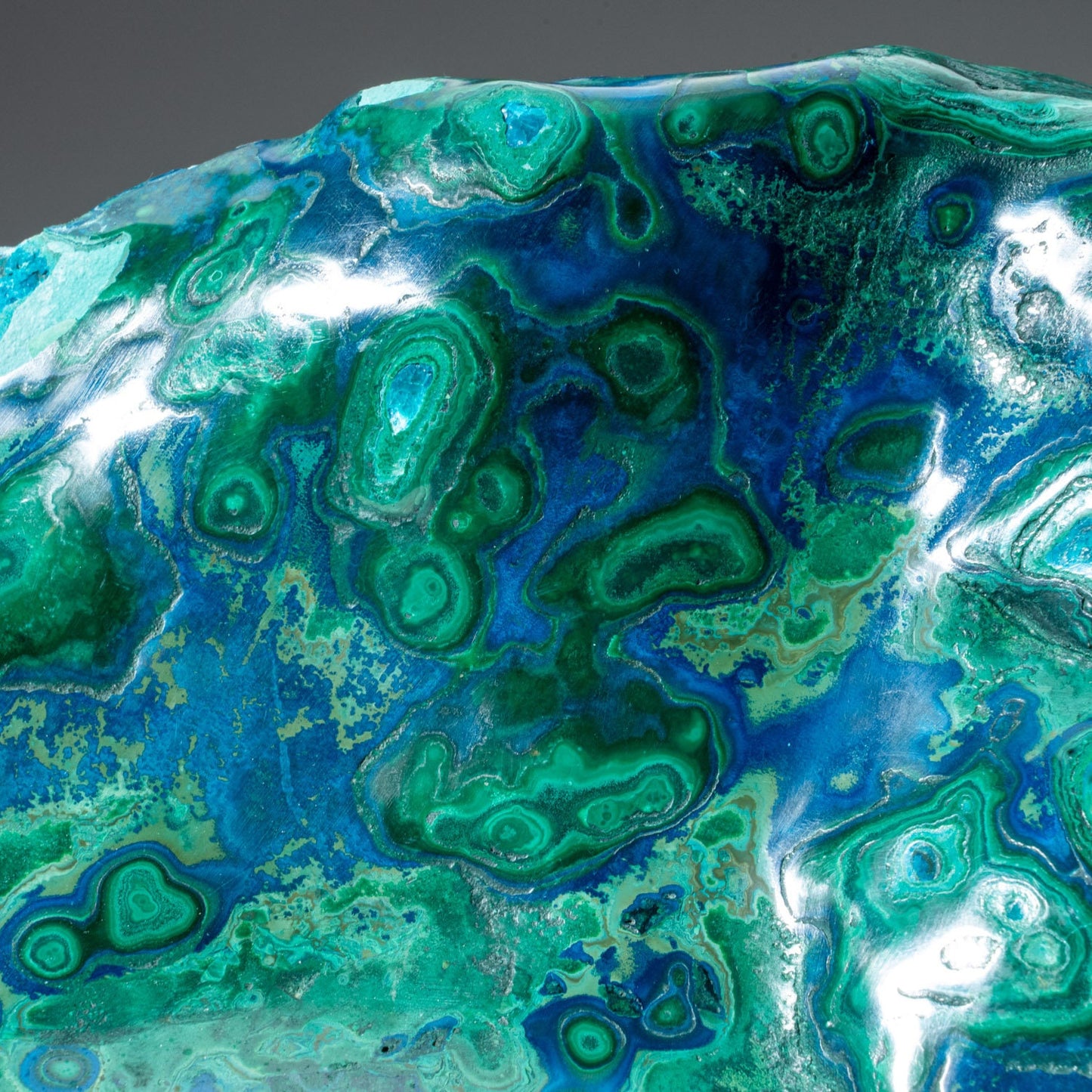Polished Malachite and Azurite Freeform